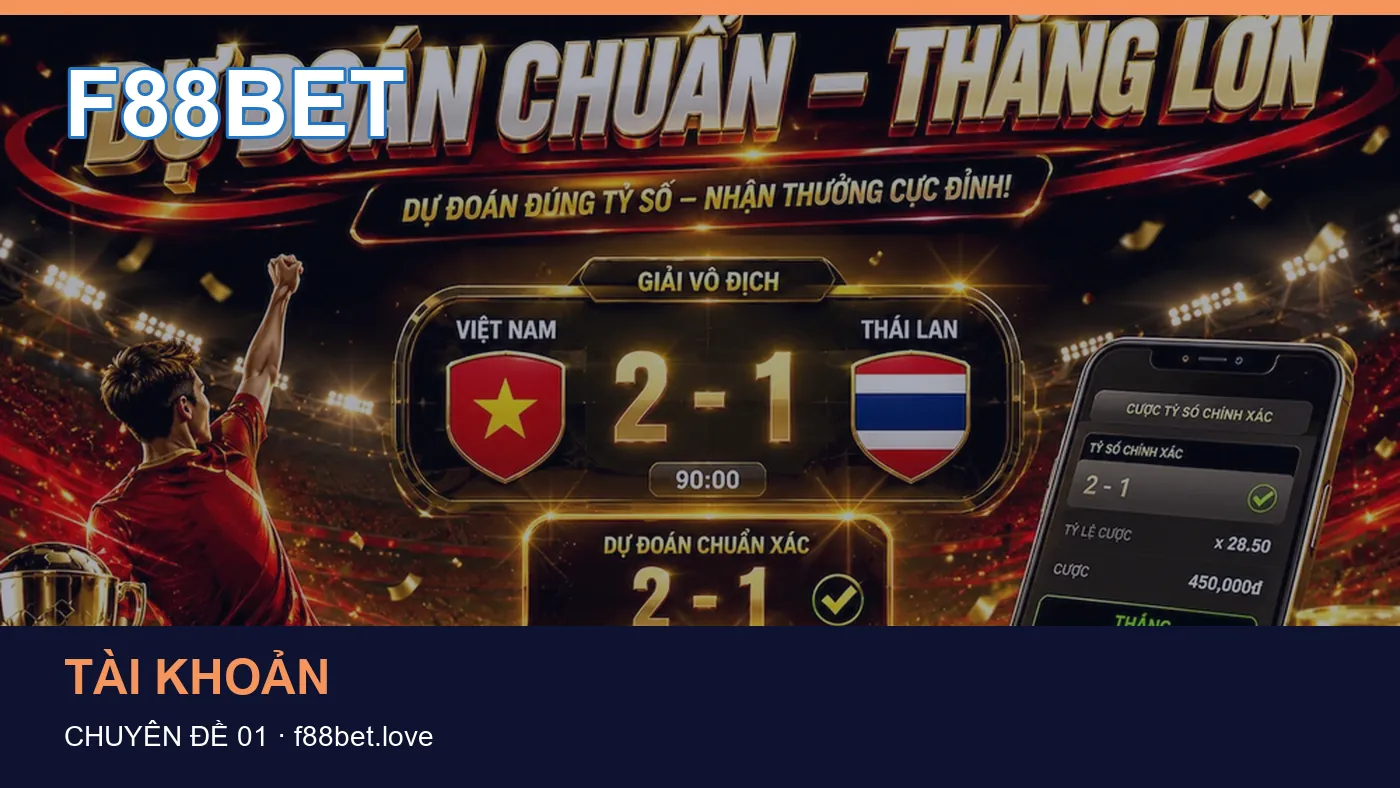 Trải nghiệm Tài khoản trên điện thoại cùng cẩm nang F88BET